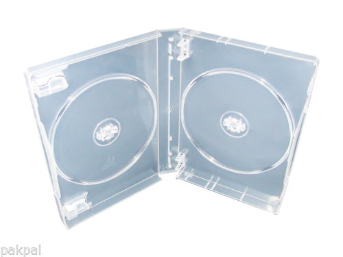27mm Double DVD Case w/M-Lock Hub, Patented M-LOCK Logo, Super Clear DB27-2C-FM-N, 50PCS/CS